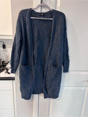 LINE The Label Cassidy Cardigan Duster Mohair Alpaca Wool Blue Multicolor Layer